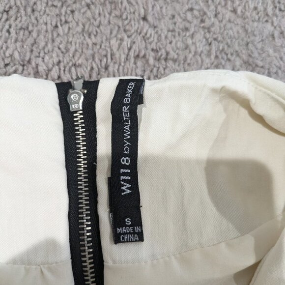 W118 by Walter Baker Hailey Cream with Black blocking Sheath Dress Small - Picture 6 of 7